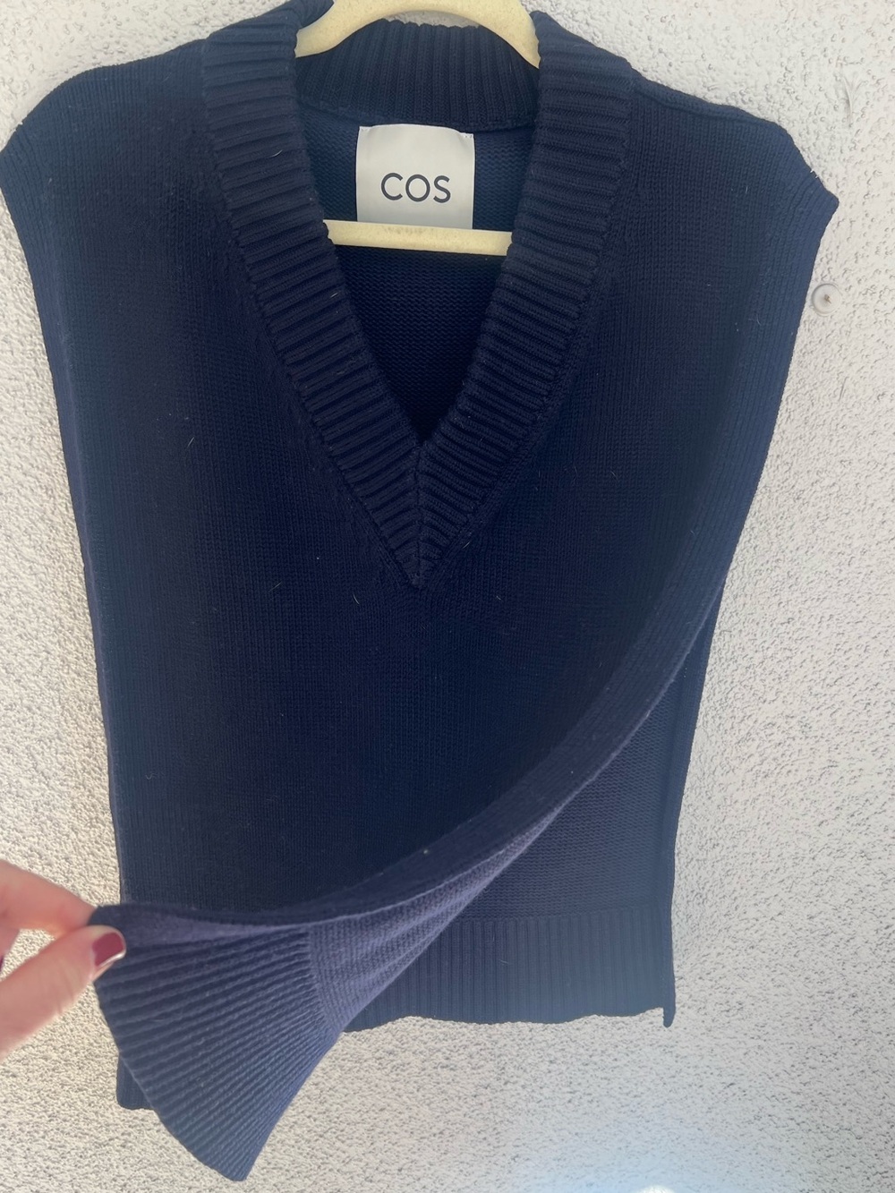 NWOT Cos blue open side sweater vest dickie overlay onesize - Picture 6 of 6